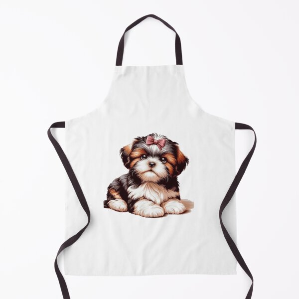 Item preview, Adorable Shihtzu puppy with pink bow designed and sold by nicnacc.