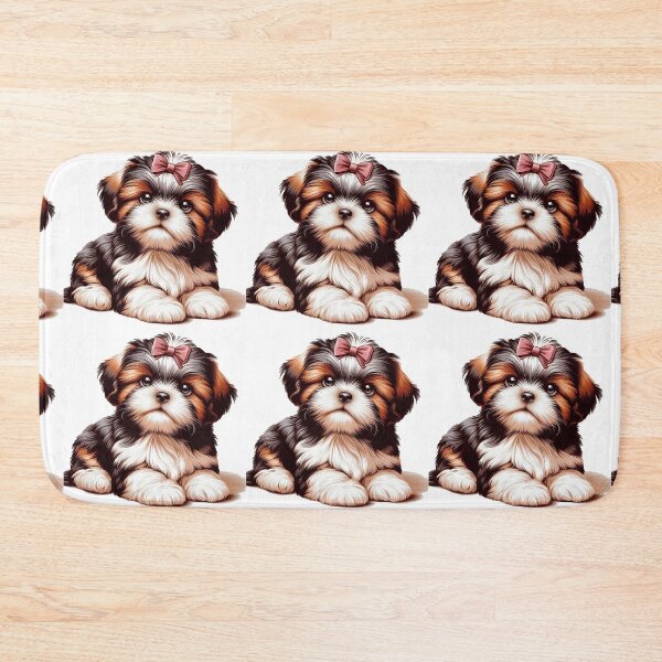Item preview,  Adorable Shihtzu puppy  with pink bow designed and sold by nicnacc.