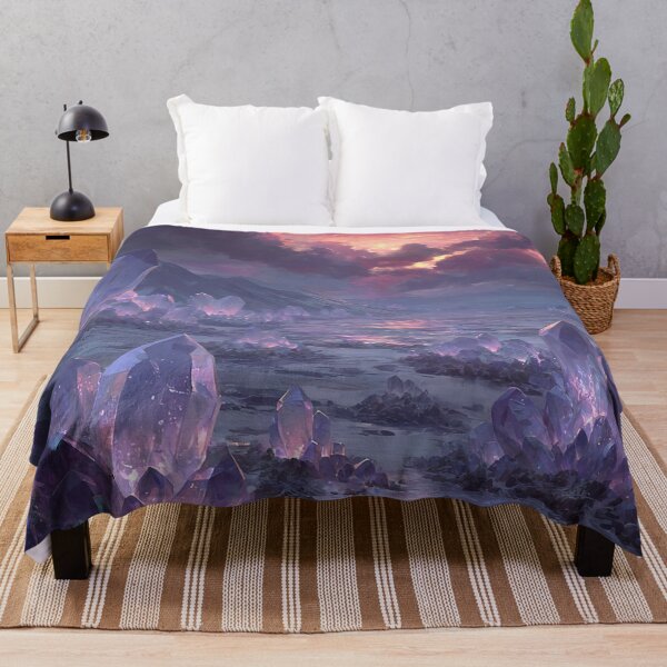 Item preview, Fantasy Crystal Sunset Landscape designed and sold by Lumaria Designs.