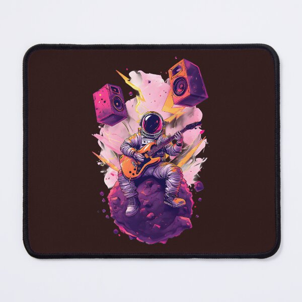 Item preview, Neon Astronaut Guitarist designed and sold by ETSYARTSY.