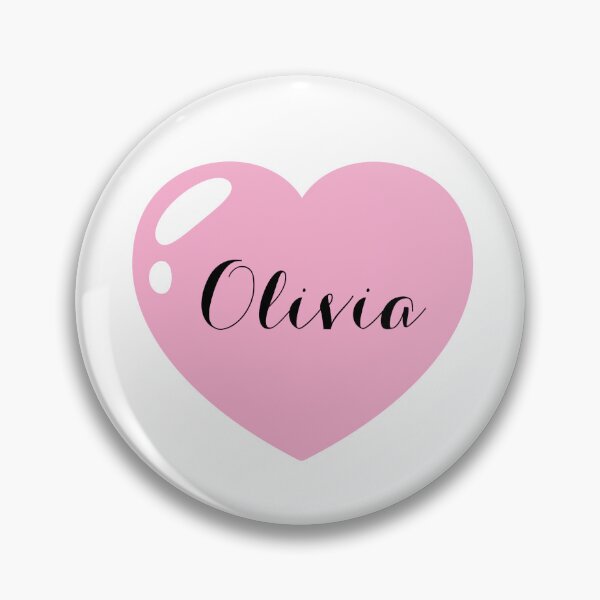 Artikelvorschau, Name Olivia mit rosa Herz entworfen und verkauft von Artbymonika.