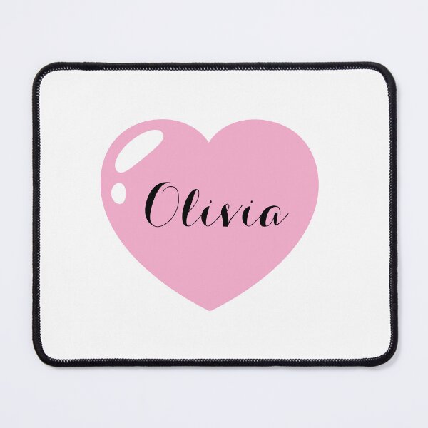 Item preview, Olivia Name with Pink Heart designed and sold by Monika Howarth.