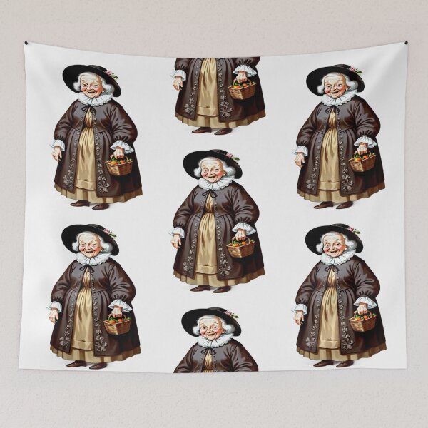 Item preview, Happy Old Market Lady – Circa 1600s Stall Seller designed and sold by KoliBabb.