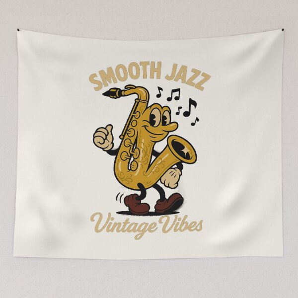 Item preview, Smooth Sax Sammy – Vintage Jazz Saxophone Cartoon designed and sold by HoopeStylee.