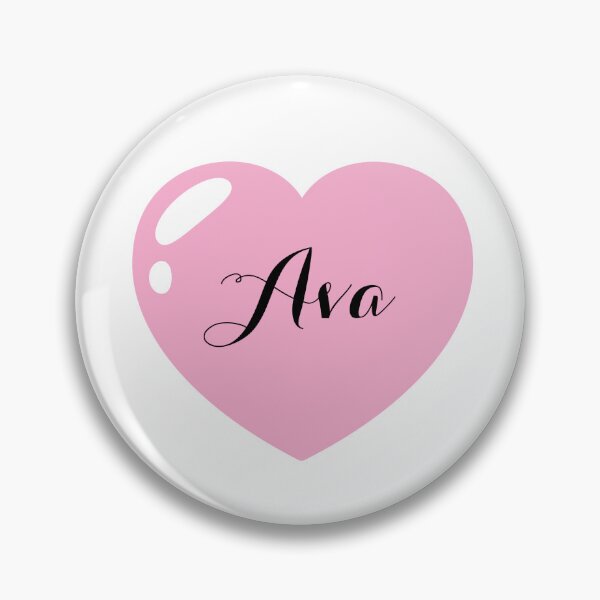 Item preview, Ava Name with Pink Heart  designed and sold by Monika Howarth.