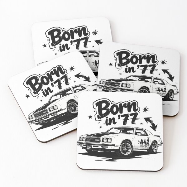 Item preview, Born in ’77 Oldsmobile 442 – Graffiti Muscle Car Art designed and sold by Pulse Creativity Designs.