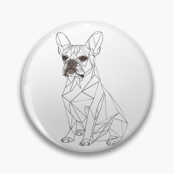 Item preview, Geometric French Bulldog – Minimalist Polygon Dog Art designed and sold by ACreativeGarden.