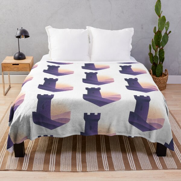 Item preview, Purple Tower Castle Illustration Minimalist Fantasy Art Design designed and sold by Shoot-The-Moon.