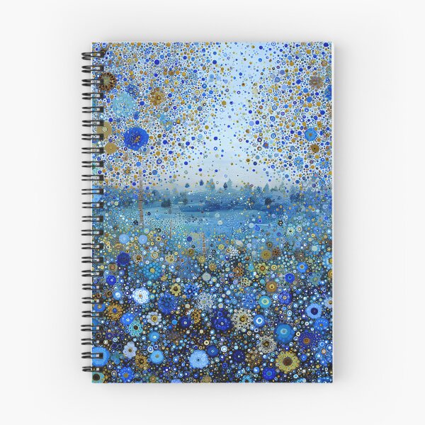 Item preview, Blue Floral Polka Dot Landscape designed and sold by Neika Shimm Designs.