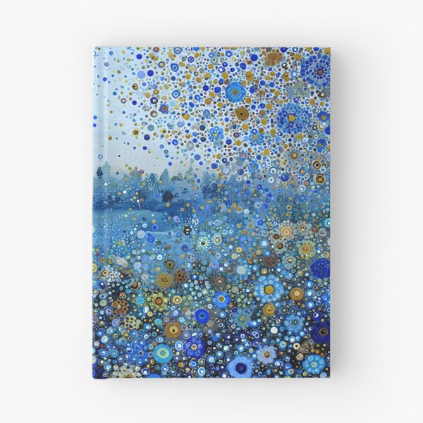 Item preview, Blue Floral Polka Dot Landscape designed and sold by Neika Shimm Designs.