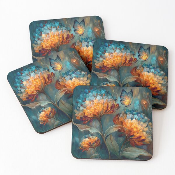Item preview, Vibrant whimsical hydrangeas and butterfly  designed and sold by MargaretWiktor.