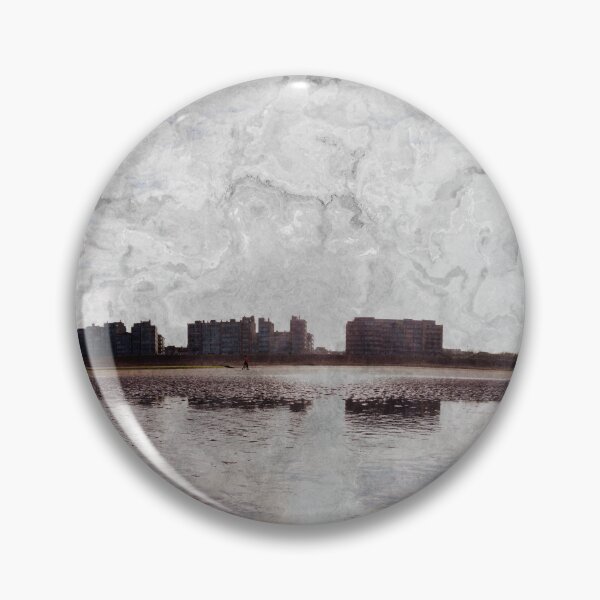 Item preview, Textured sunlit Beachfront View with Reflections and Skyscraper Silhouettes designed and sold by FotoMahieu.