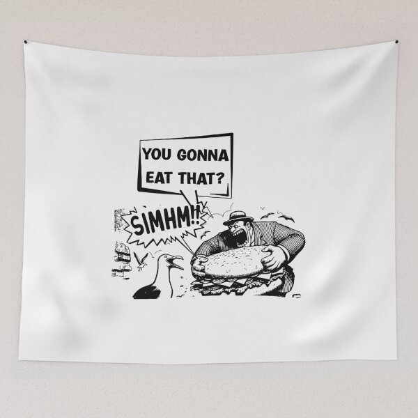 Item preview, You Gonna Eat That? – Funny Retro Comic Seagull Sandwich designed and sold by Fragy72.