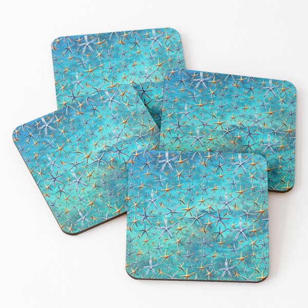 Item preview, Starfish Seamless Pattern on Aqua Blue designed and sold by GingerFay.