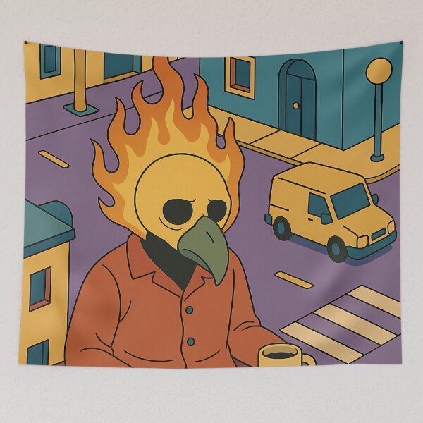 Item preview, 760bird – Morning Flame Coffee on the Roof T-Shirt designed and sold by BambaKchula.