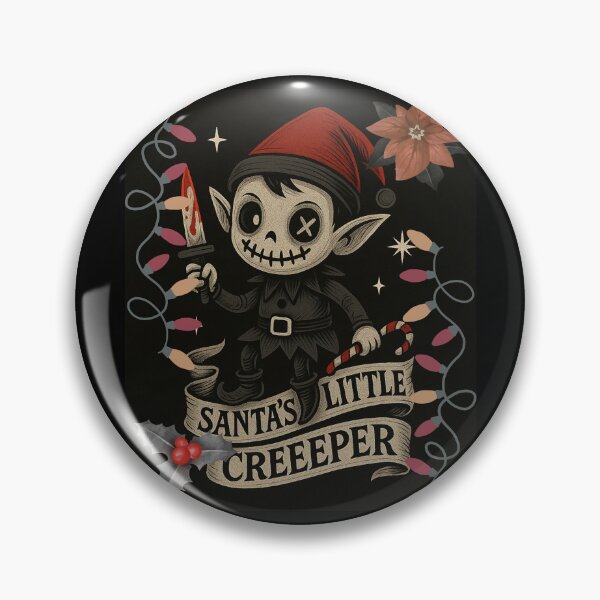 Item preview, Santa’s Little Creeper – Cute Gothic Holiday Elf designed and sold by Tookiester.