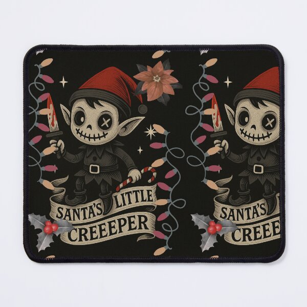 Item preview, Santa’s Little Creeper – Cute Gothic Holiday Elf designed and sold by Tookiester.