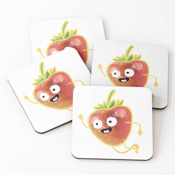 Item preview, Funny strawberry cartoon character designed and sold by BiangbiangArt.
