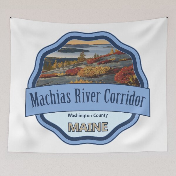 Item preview, Machias River Corridor, Washington County, Maine designed and sold by Wanderful-roads.