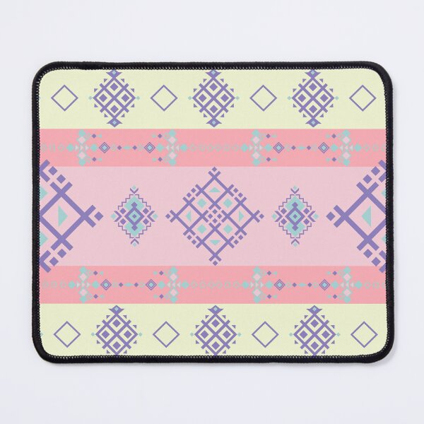 Item preview, Pastel Geometric Ethnic Pattern Striped Textile Design with Tribal Motifs designed and sold by Crispifly.