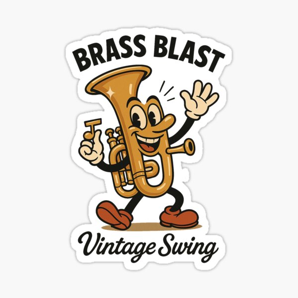 Item preview, Trumpet Tony – Classic Retro Trumpet Cartoon designed and sold by HoopeStylee.