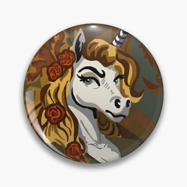 Item preview, Nonplussed Unicorn Woman, In throne, Green Dress & Roses In Her Hair designed and sold by KlakkDrawsStuff.