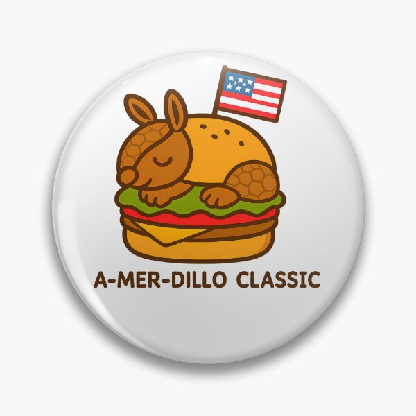 Item preview, A-MER-DILLO Classic | Cute Armadillo Burger T-Shirt designed and sold by BambaKchula.