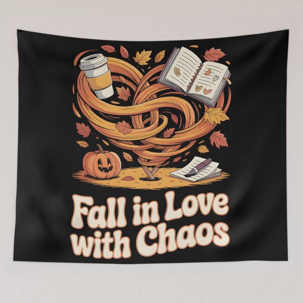 Item preview, Fall in Love with Chaos – Whimsical Autumn Journal Art designed and sold by LaLi-Designs.
