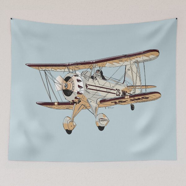 Item preview, Waco Classic Aircraft Digital Illustration designed and sold by GeraldSmithArt.