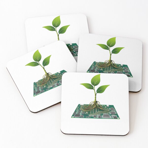 Item preview, Root Access Plant Circuit Board Digital Nature Tech Organic Computing Electronics Design designed and sold by FreshPixelArt.