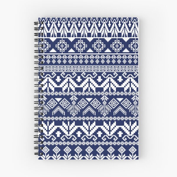 Item preview, Thai Tribal Fabric Pixel Pattern - Indigo Blue and White Ethnic Textile  designed and sold by DesignByNui.