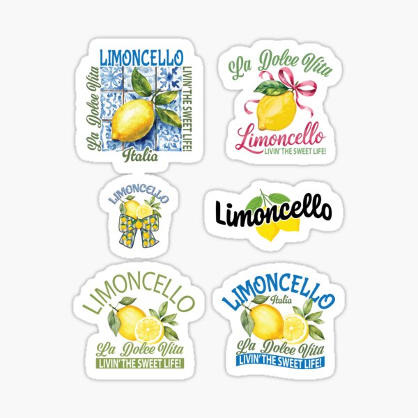 Artikel-Vorschau von Limoncello Bundle Sticker Set, designt und verkauft von Freshinkshop.