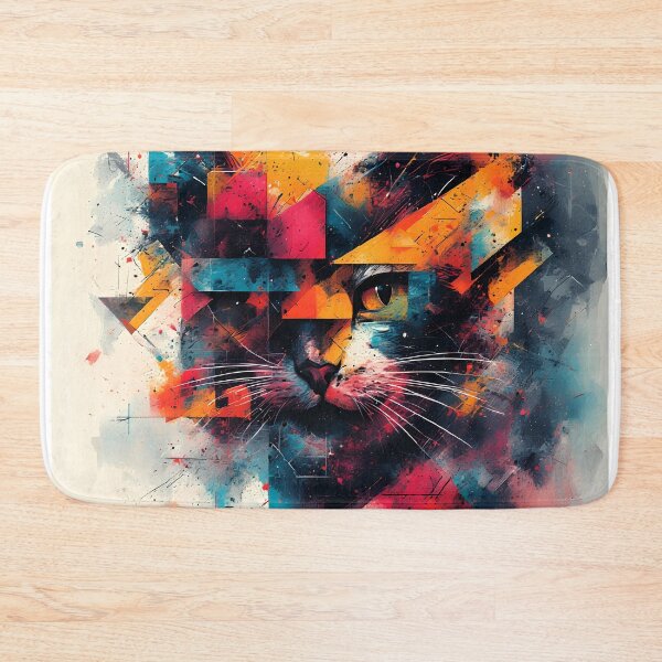 Item preview, Cat Colorful Abstract Design E1A0003 designed and sold by Ekeinekeke.