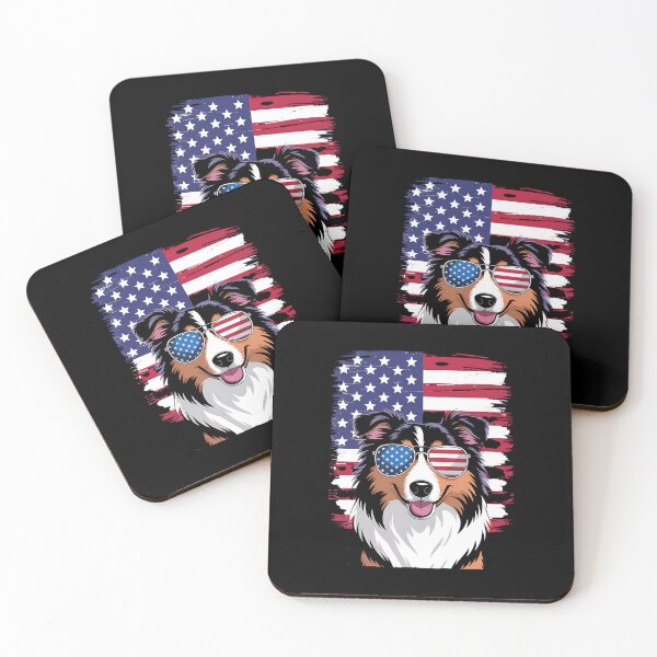 Item preview, USA America Flag Rough Collie Dog 4th of July Patriotic designed and sold by BakeryDozen.