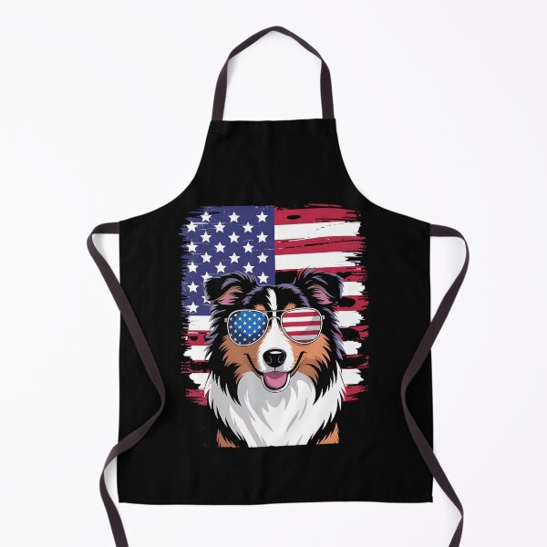 Item preview, USA America Flag Rough Collie Dog 4th of July Patriotic designed and sold by BakeryDozen.