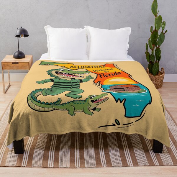 Item preview, Alligator Alicatraz Florida Swamp Humor T-Shirt – Cartoon Gator Prison Illustration designed and sold by paulo silveira.