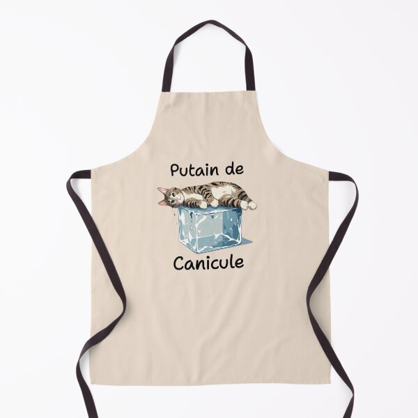 Aperçu de l'œuvre Putain de canicule chat français créée et vendue par FatBirdie.