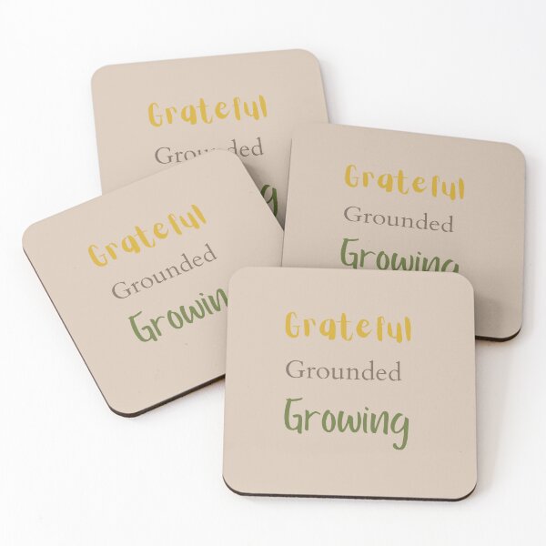 Item preview, Grateful Grounded Growing – Minimalist Mindset & Growth Quote designed and sold by Liza36designs.