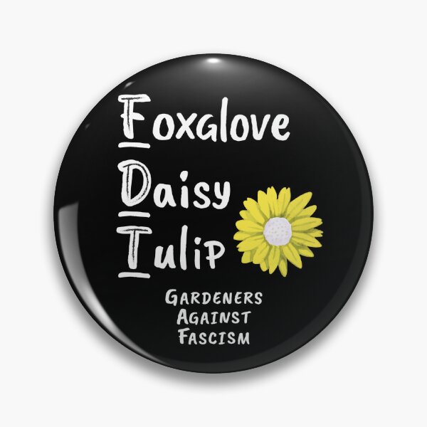 Item preview, Foxglove Daisy Tulip Gardeners Against Fascism Protest  designed and sold by The Junto Shop.
