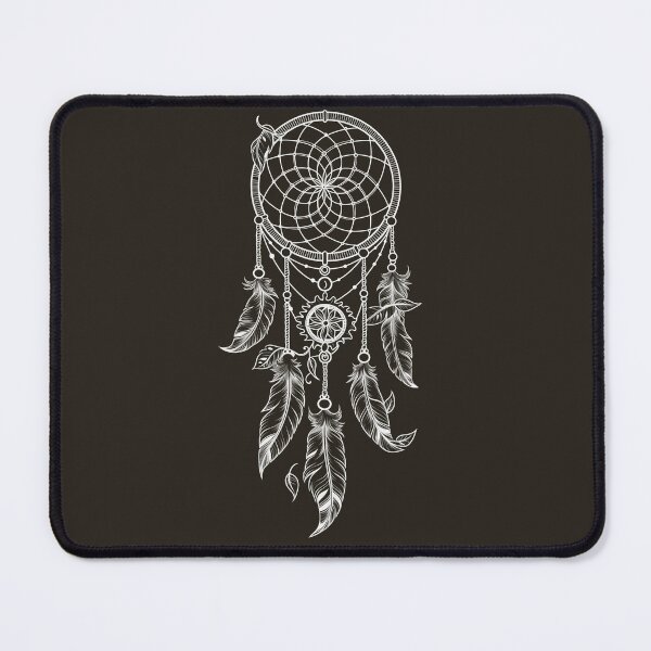 Item preview, Boho Floral Dreamcatcher – Minimal Line Feather Design designed and sold by GiriaGallery.