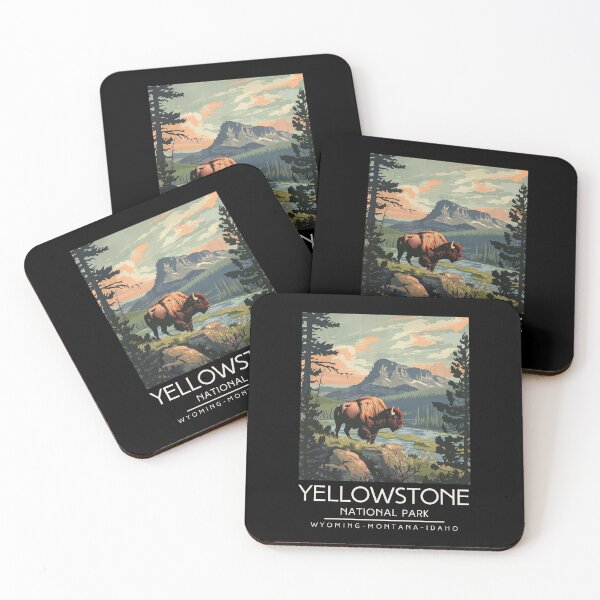 Item preview, A Vintage Illustration of Yellowstone National Park - US designed and sold by GoodOldVintage.