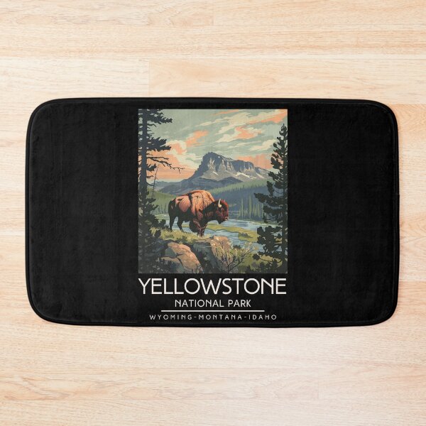 Artikelvorschau, Eine Vintage-Illustration des Yellowstone-Nationalparks - USA entworfen und verkauft von GoodOldVintage.