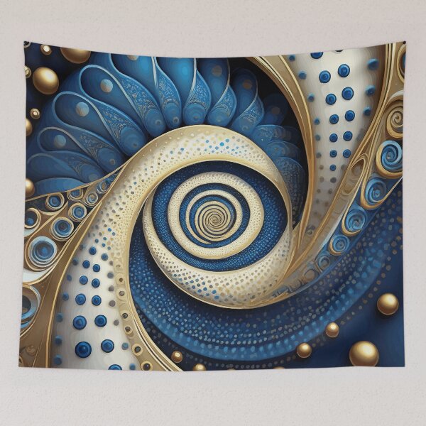 Artikelvorschau, Farbenfrohe abstrakte Fibonacci-Kunst 17 entworfen und verkauft von Vicky Brago-Mitchell®.