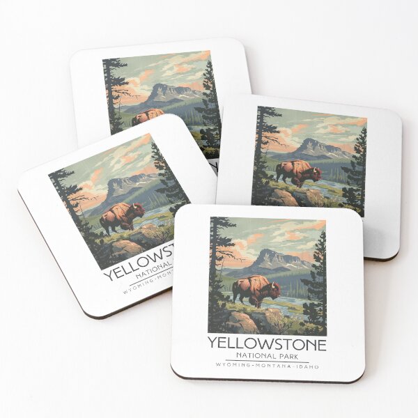 Item preview, A Vintage Illustration of Yellowstone National Park - US designed and sold by GoodOldVintage.