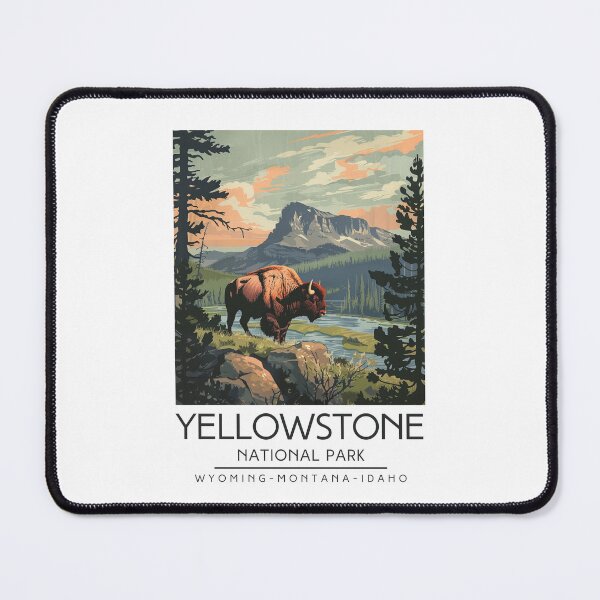 Item preview, A Vintage Illustration of Yellowstone National Park - US designed and sold by GoodOldVintage.