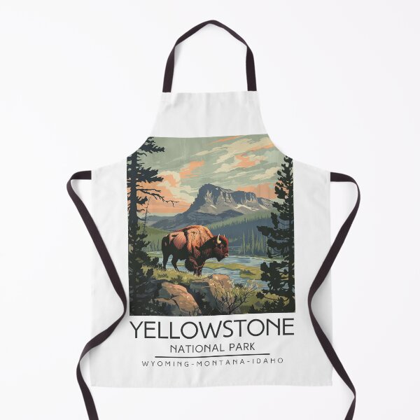 Item preview, A Vintage Illustration of Yellowstone National Park - US designed and sold by GoodOldVintage.