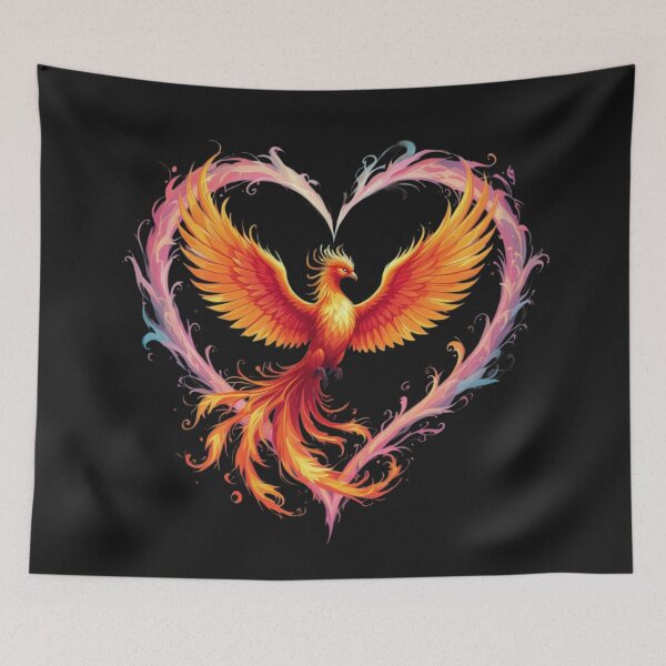 Item preview, Phoenix With A Heart Artwork designed and sold by Planetporridge.