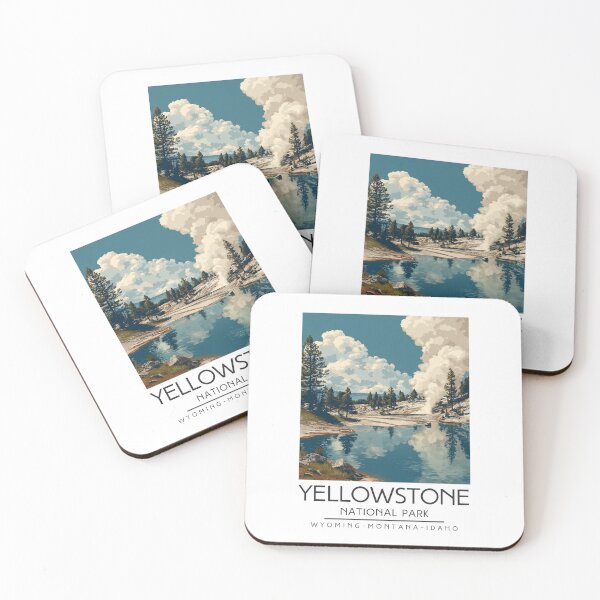 Item preview, A Vintage Illustration of Yellowstone National Park - US designed and sold by GoodOldVintage.