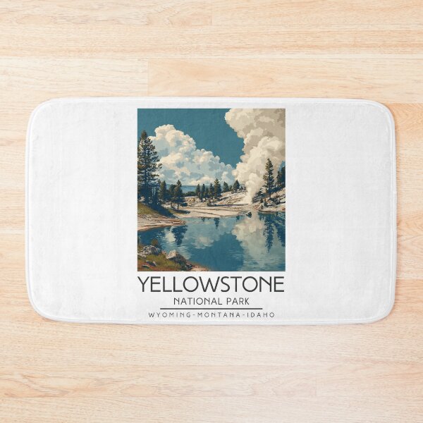 Artikelvorschau, Eine Vintage-Illustration des Yellowstone-Nationalparks - USA entworfen und verkauft von GoodOldVintage.