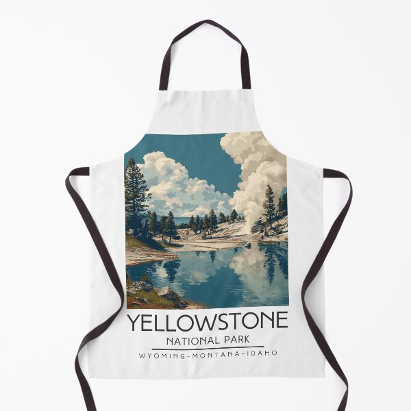 Item preview, A Vintage Illustration of Yellowstone National Park - US designed and sold by GoodOldVintage.